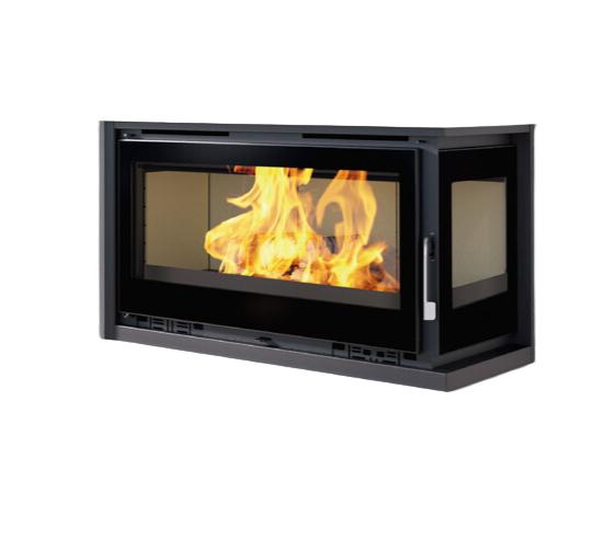 Insert à bois d'angle ventilé - FIREMATIC Eden-D 13.3 kW