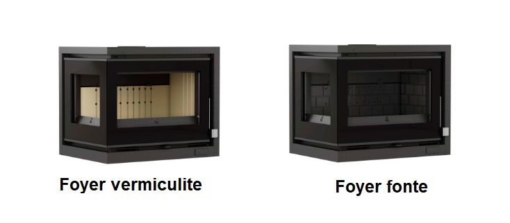 Insert à bois d'angle ventilé - FIREMATIC Lora-I 12.6 kW