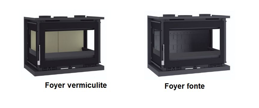 Insert à bois 3 vitres ventilé - FIREMATIC Abby 12.8 kW