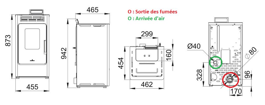 Poêle à granulés - BRONPI Kira 9 kW