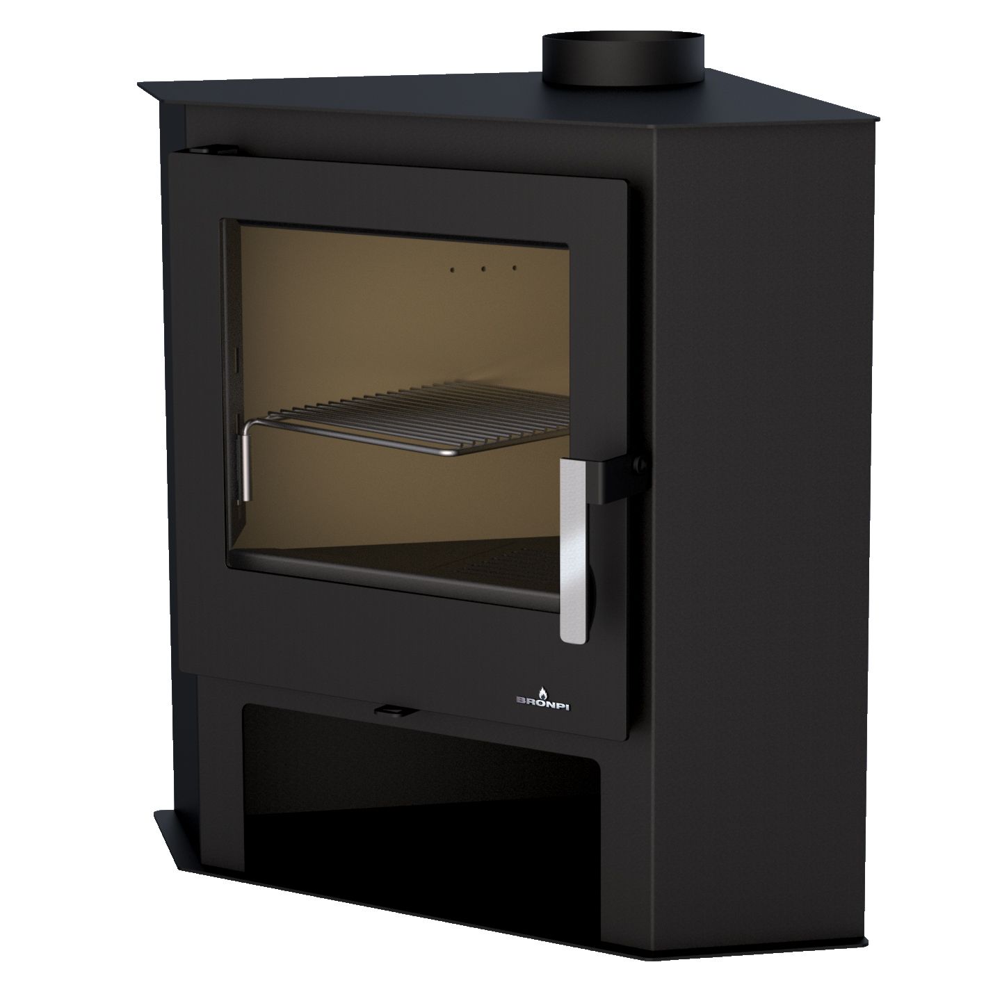 Poêle à bois d'angle - BRONPI Lerma 9 kW