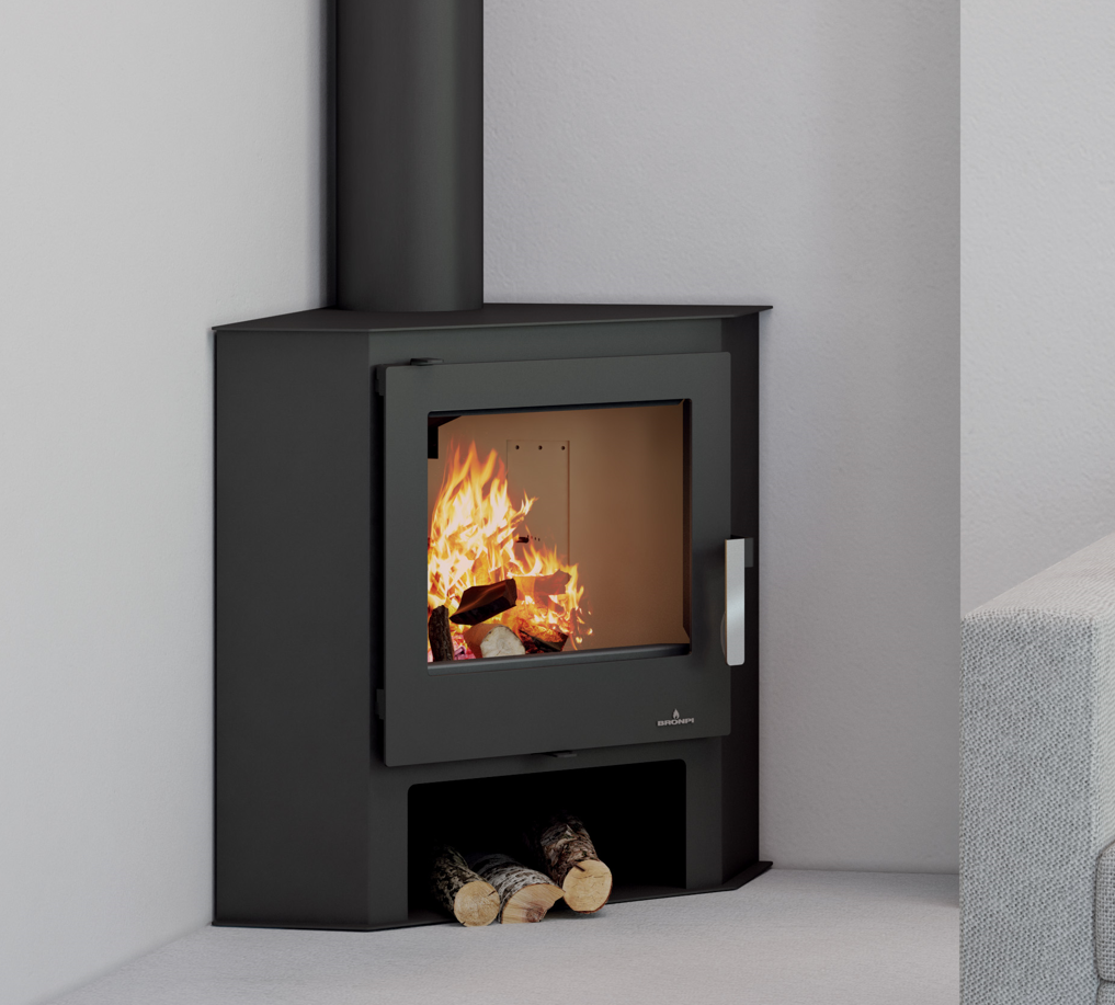 Poêle à bois d'angle - BRONPI Lerma 9 kW