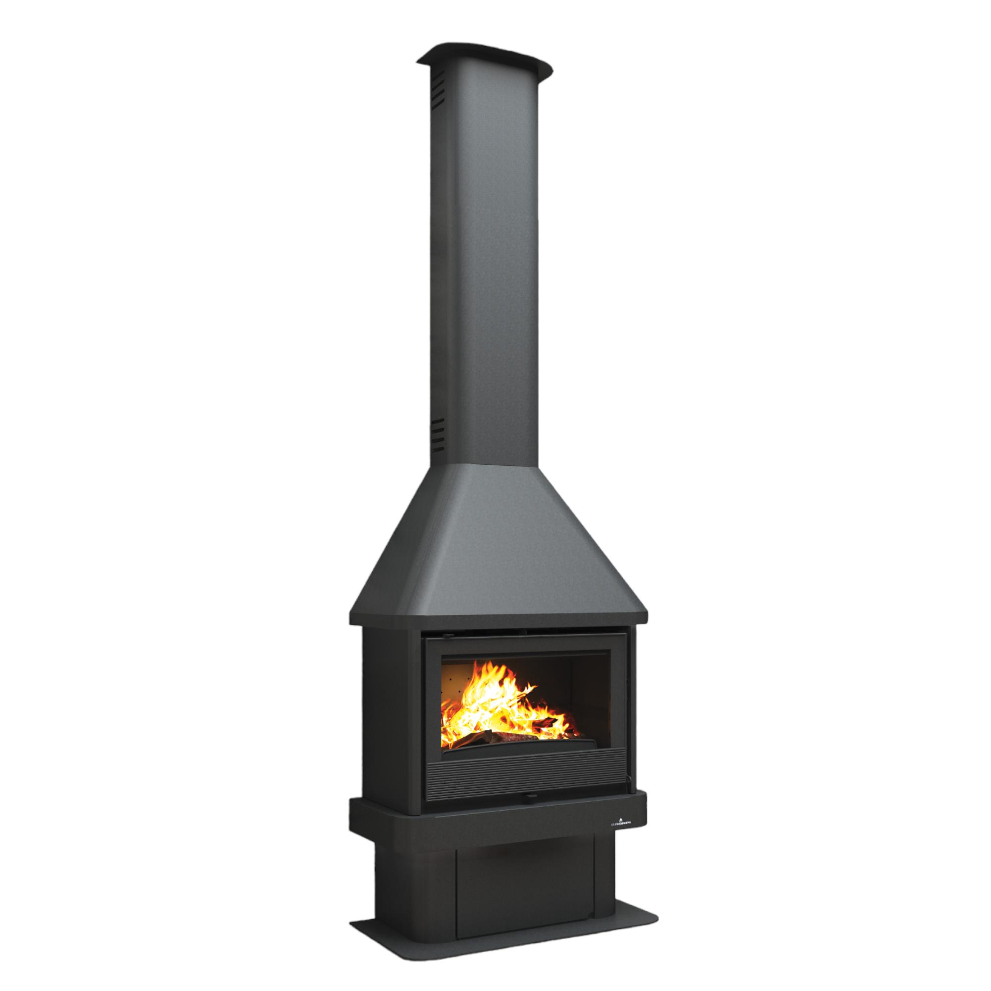 Cheminée à bois ventilé raccordable - BRONPI Lisboa 12 kW