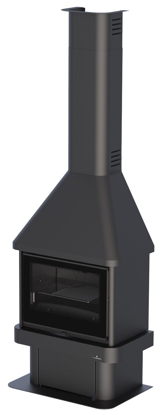 Cheminée à bois ventilé raccordable - BRONPI Lisboa 12 kW