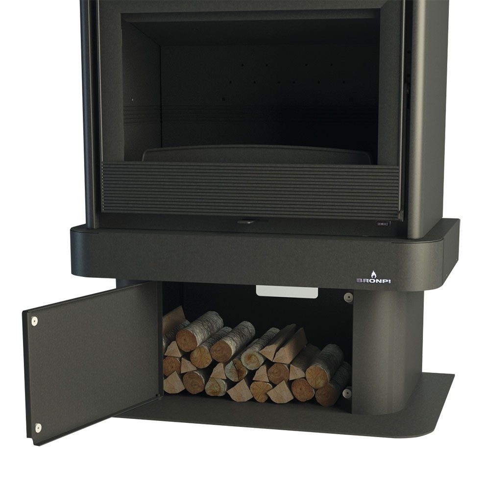 Cheminée à bois ventilé raccordable - BRONPI Lisboa 12 kW