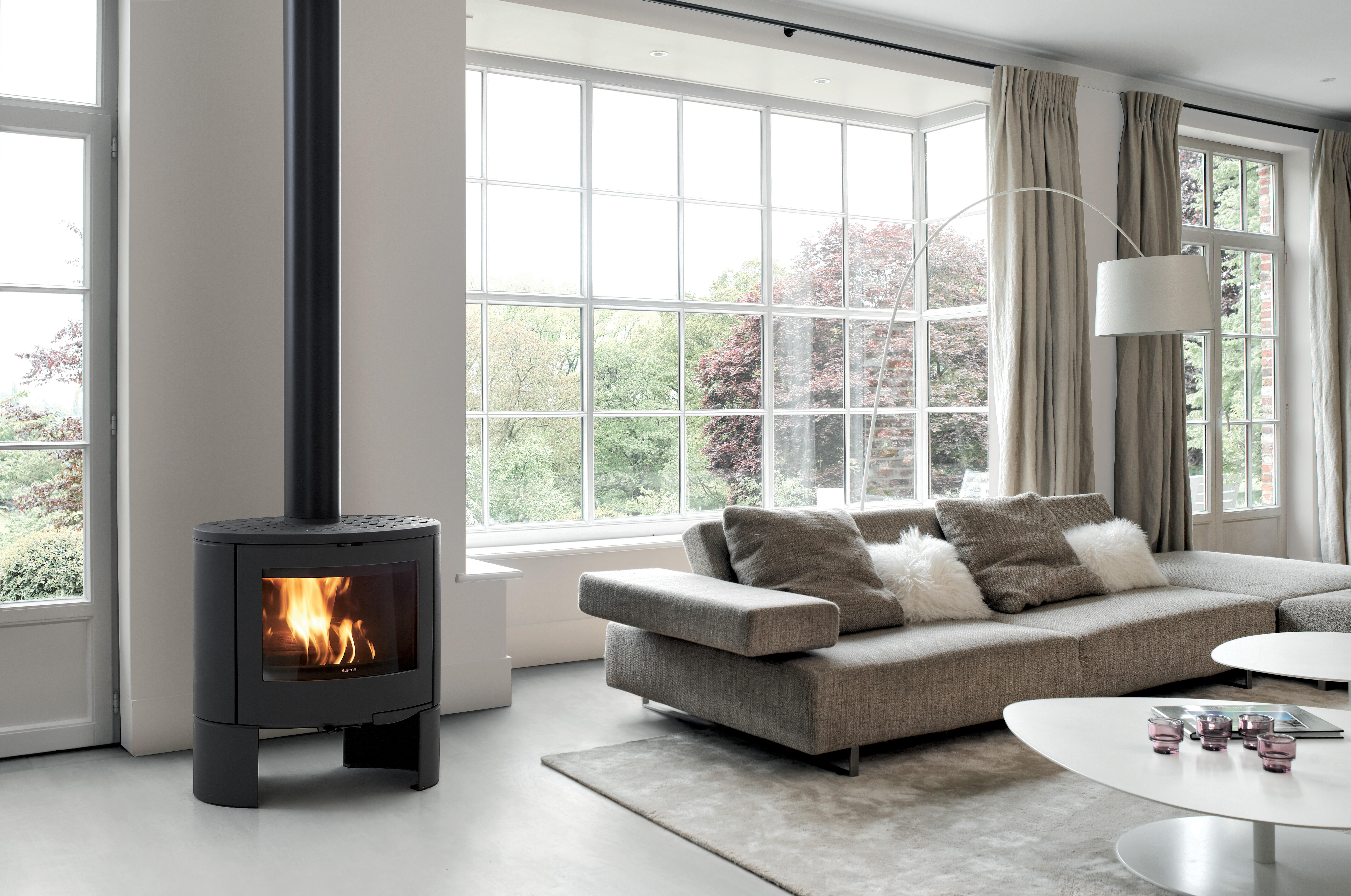 Poêle à bois SUPRA Persée noir, 10 kW