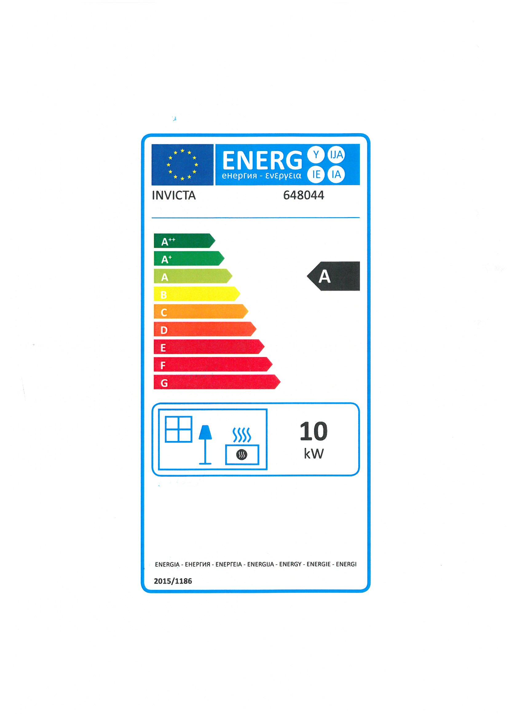 Poêle à bois INVICTA Fifty sur pied anthracite, 10 kW