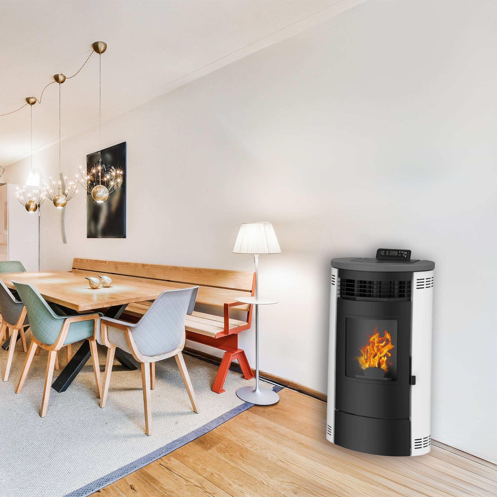 Poêle à granulés Air Flavia 15 kW Blanc Sannover