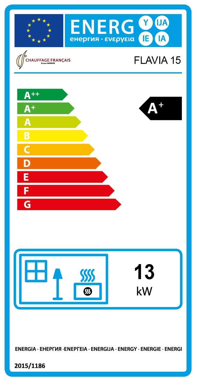 Poêle à granulés Air Flavia 15 kW Blanc Sannover