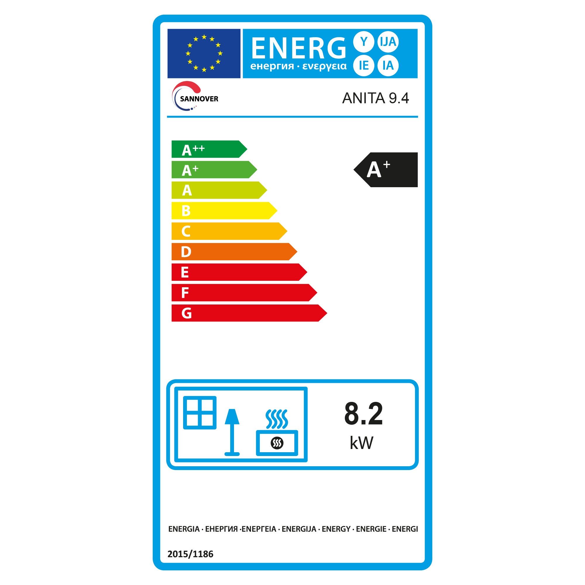 Poêle à granulés air Anita 9,4 kW Bordeaux Sannover