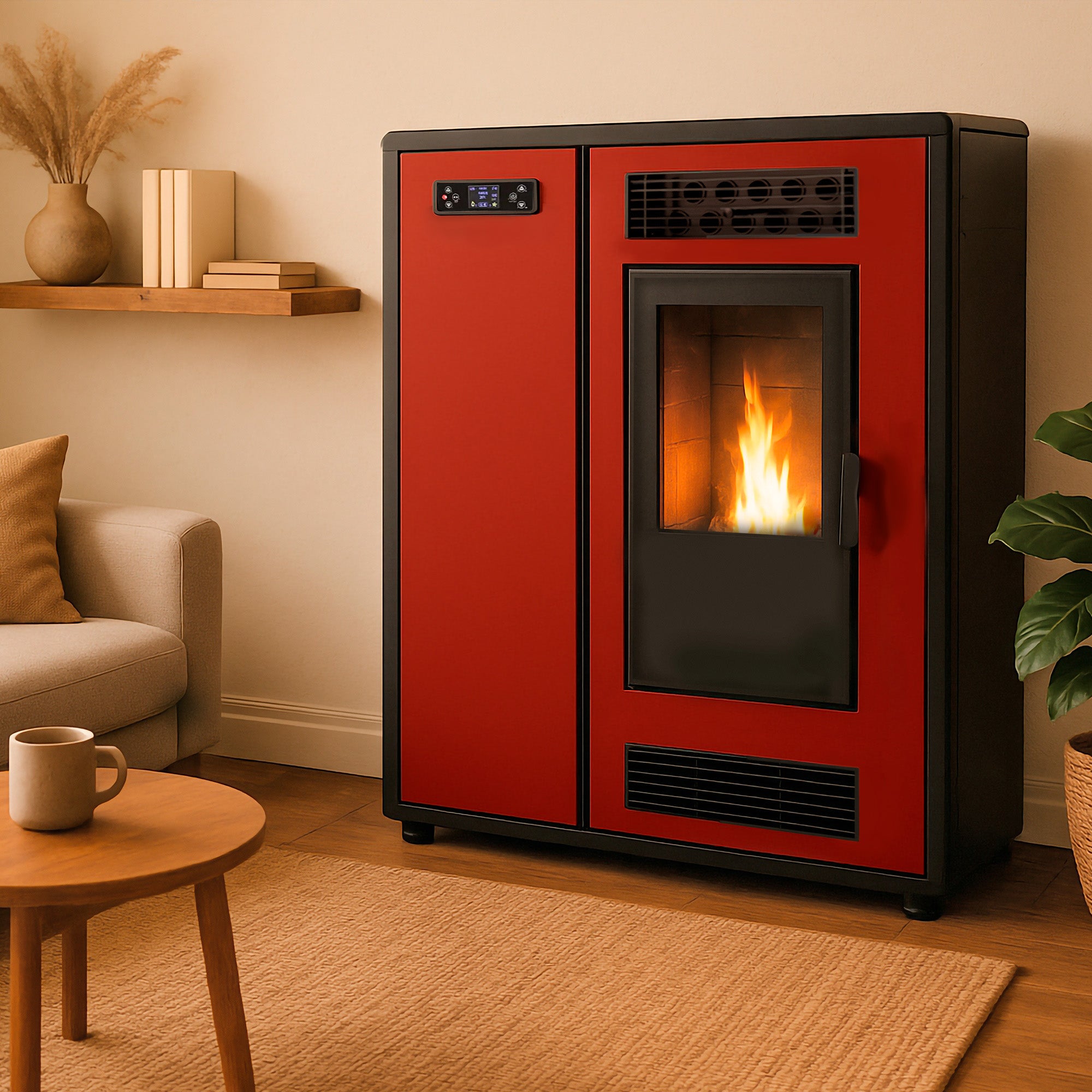 Poêle à granulés Air Slim Astral 12,2 kW Bordeaux Sannover