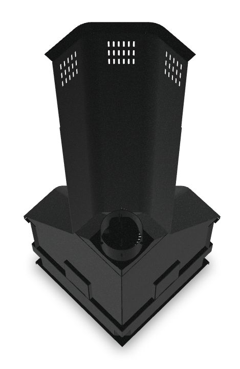 Cheminée à bois d'angle - BRONPI Lorca - R 14 kW