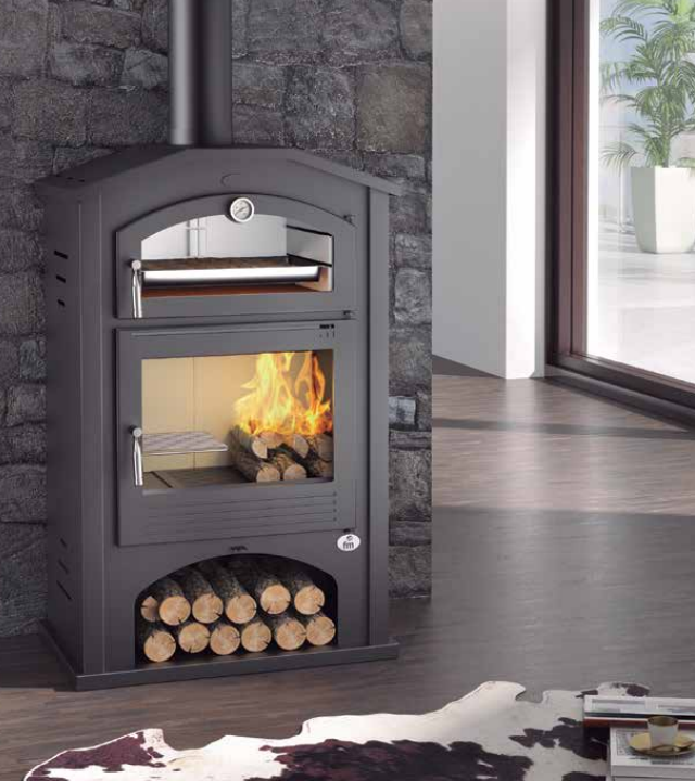 Poêle à bois avec four - FIREMATIC Detroit 9.5 kW