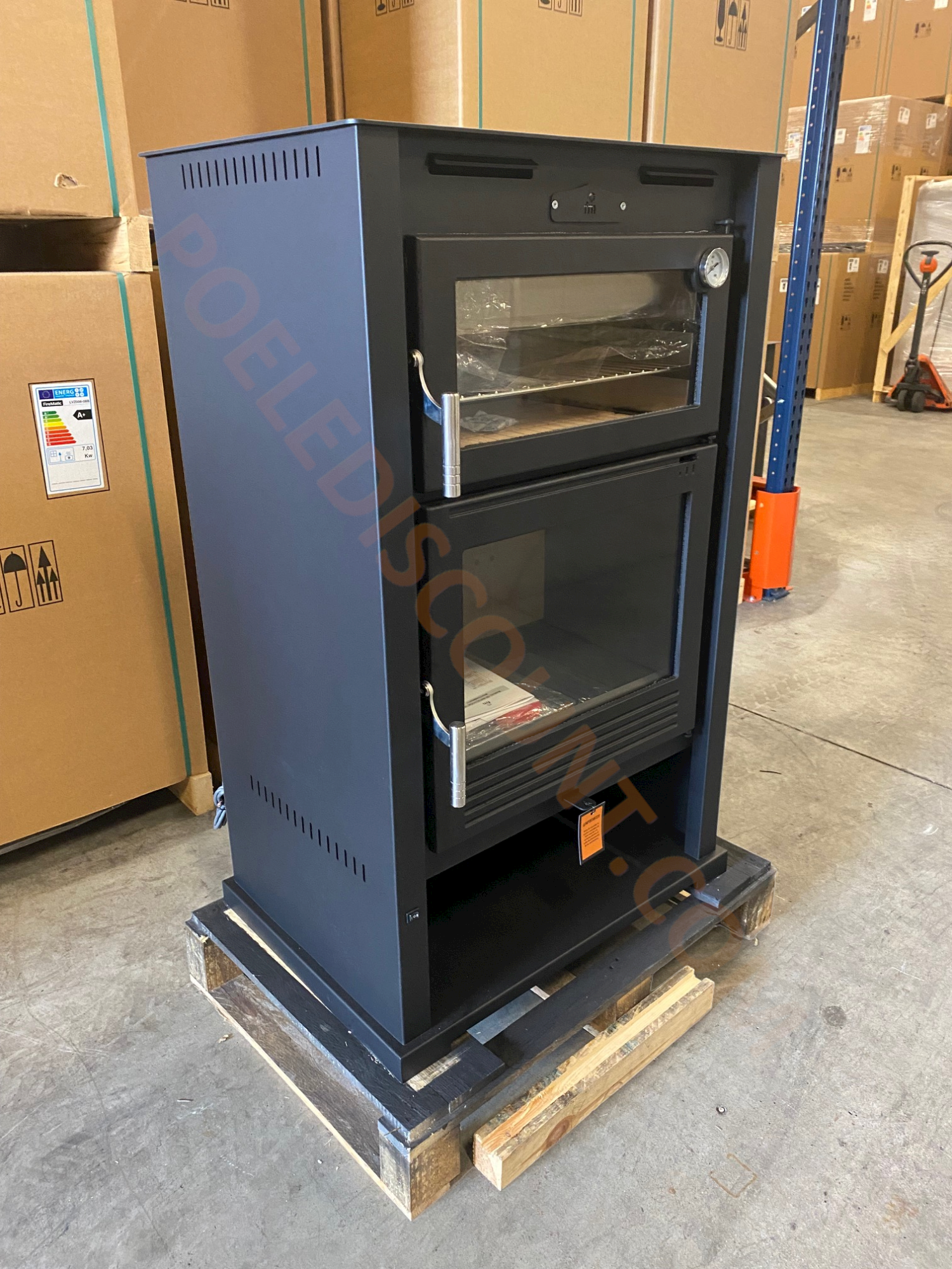 Poêle à bois ventilé avec four - FIREMATIC Kentucky 9.5 kW