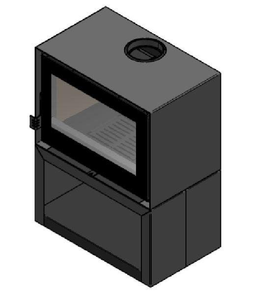 Poêle à bois raccordable avec bûcher - FIREMATIC Toronto - S 65 12.6 kW
