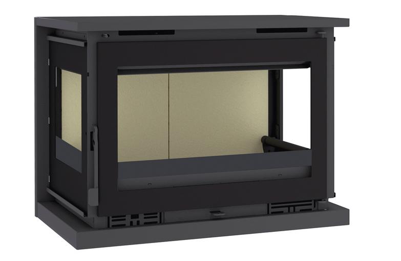 Poêle à bois 3 vitres ventilé raccordable suspendu - FIREMATIC Calgary - S 12.5 kW