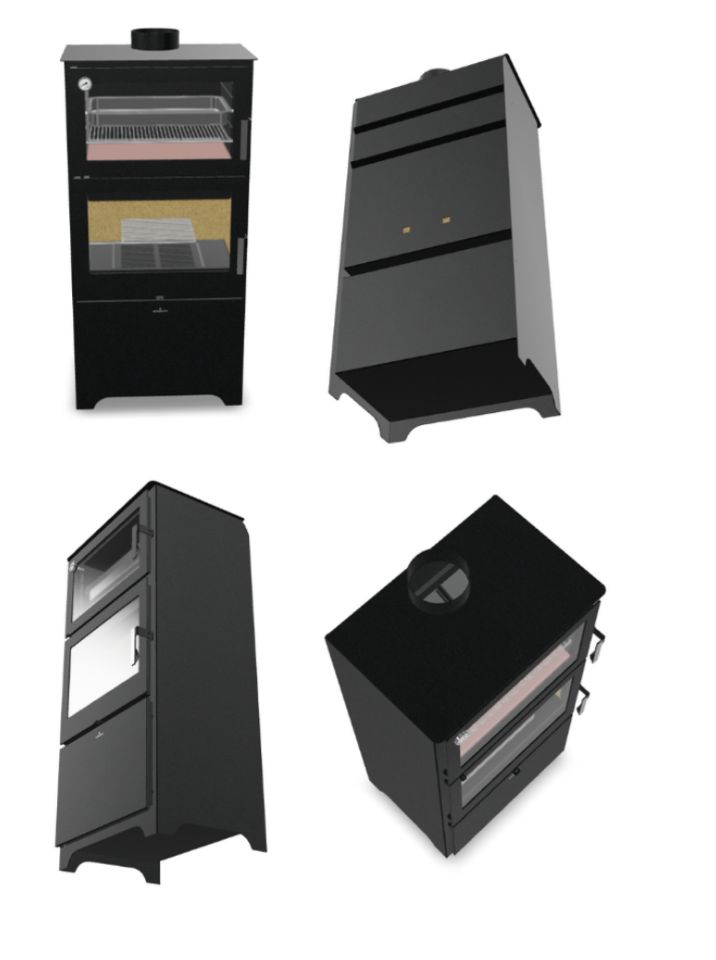 Poêle à bois raccordable avec four - BRONPI Murano - L 14 kW
