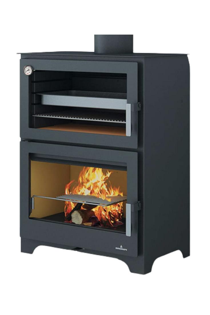 Poêle à bois raccordable avec four - BRONPI Murano 14 kW