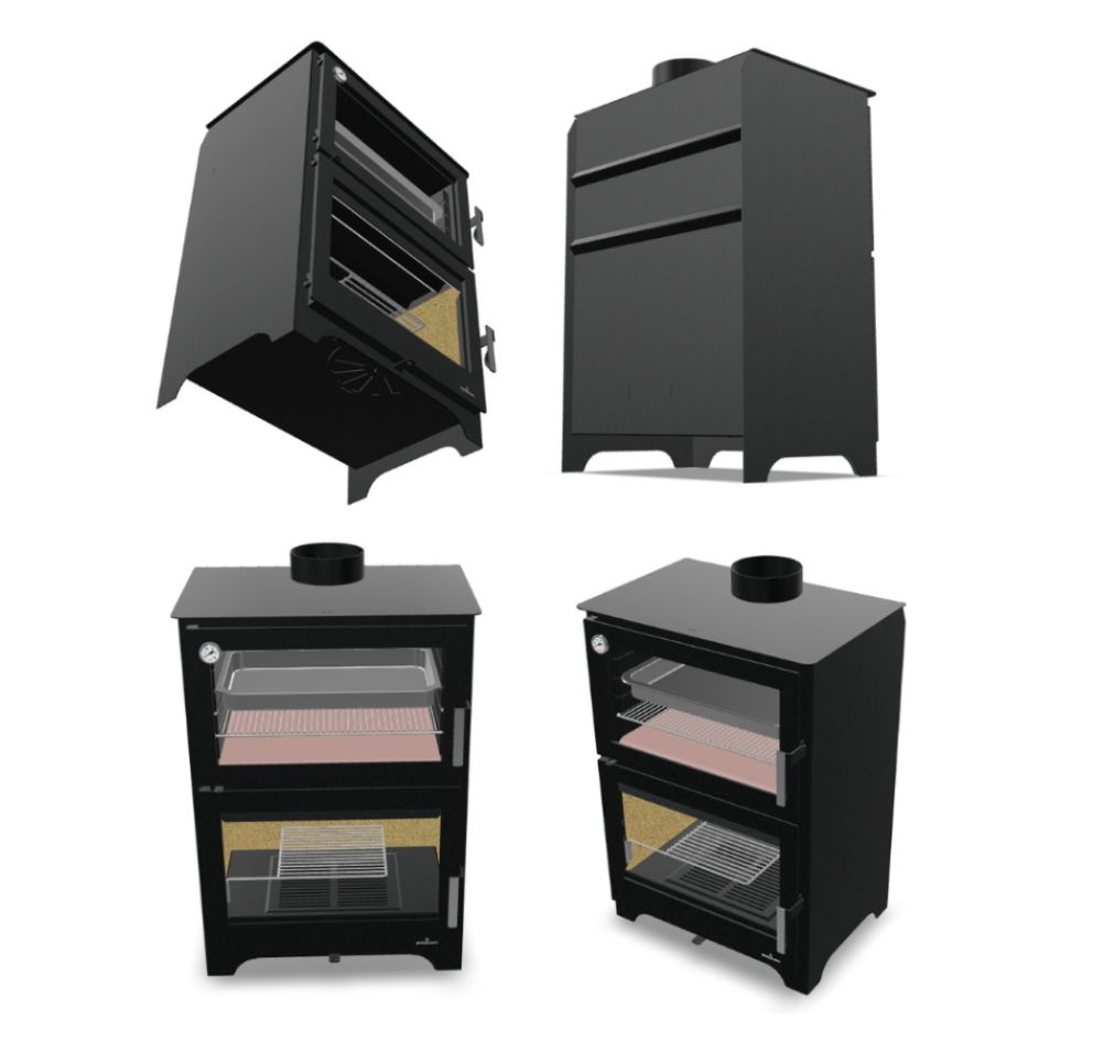 Poêle à bois raccordable avec four - BRONPI Murano 14 kW