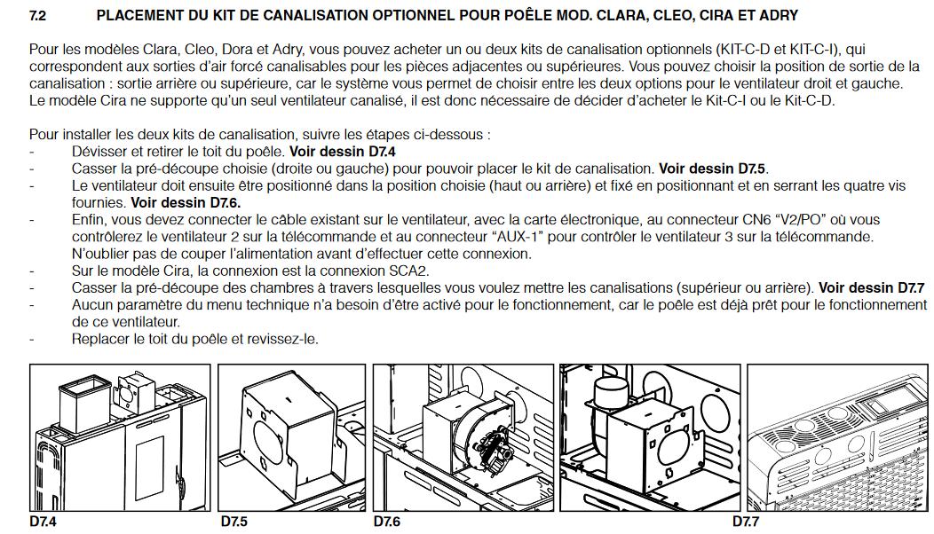 Poêle à granulés extra-plat option canalisable - BRONPI Olivia 11 kW