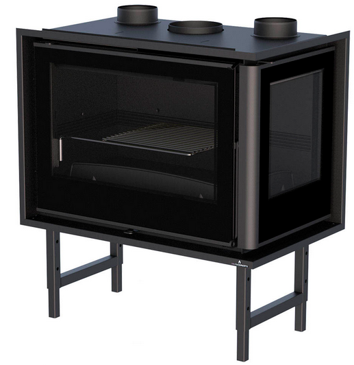 Insert à bois 2 vitres ventilé canalisable - BRONPI Paris 70 ED 11 kW