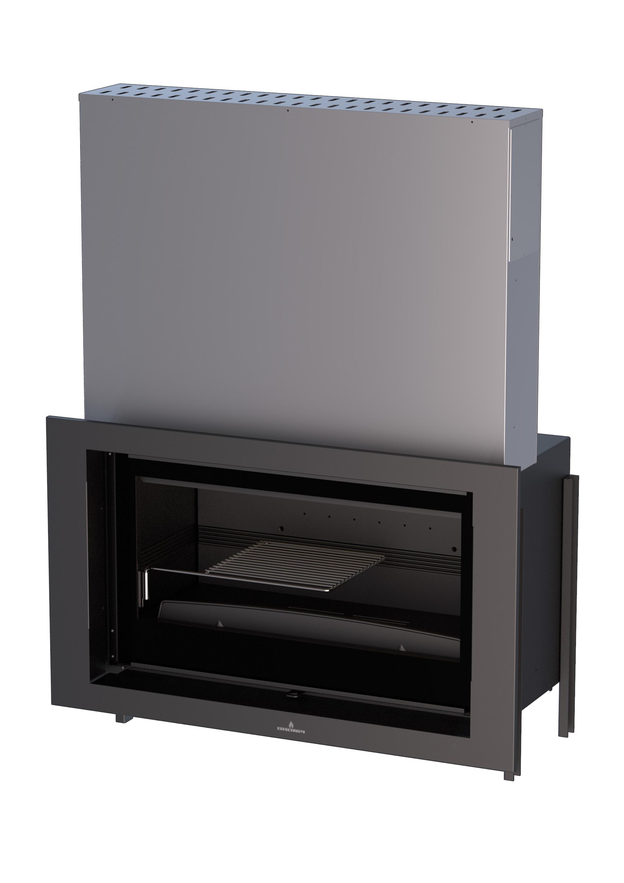 Insert à bois ventilé canalisable - BRONPI Paris 90V Guillotina 14 kW