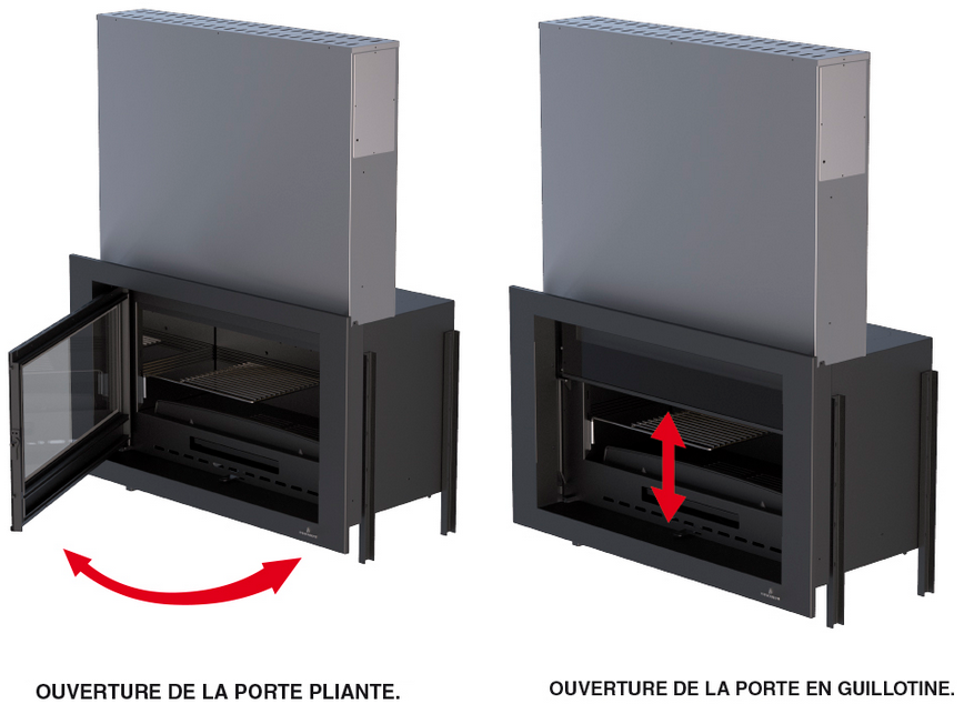 Insert à bois ventilé canalisable - BRONPI Paris 90V Guillotina 14 kW