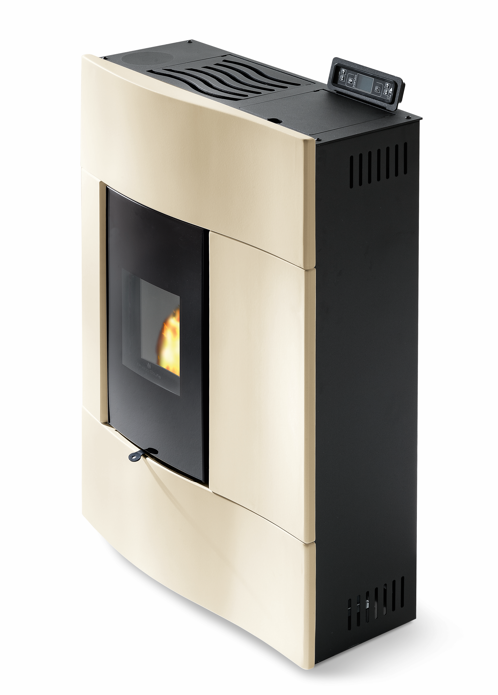 Poêle à granules extra plat céramique - ORIGINE PHEBO Chimera 8.6 kW