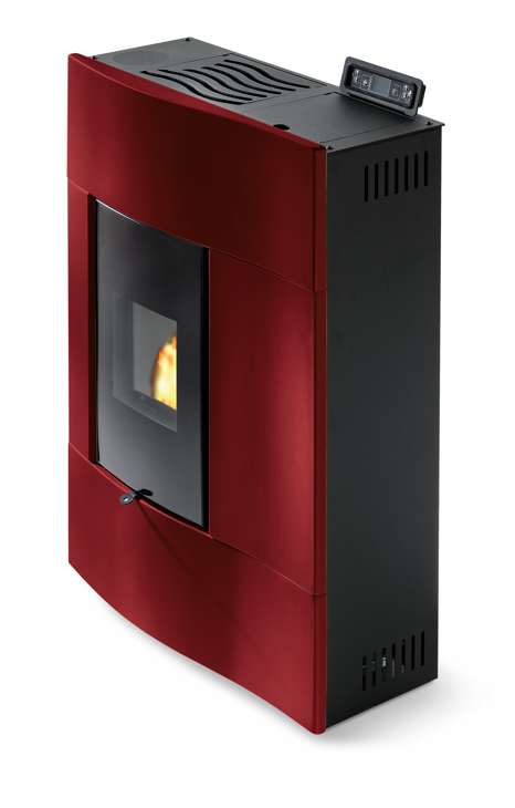 Poêle à granules extra plat céramique - ORIGINE PHEBO Chimera 8.6 kW