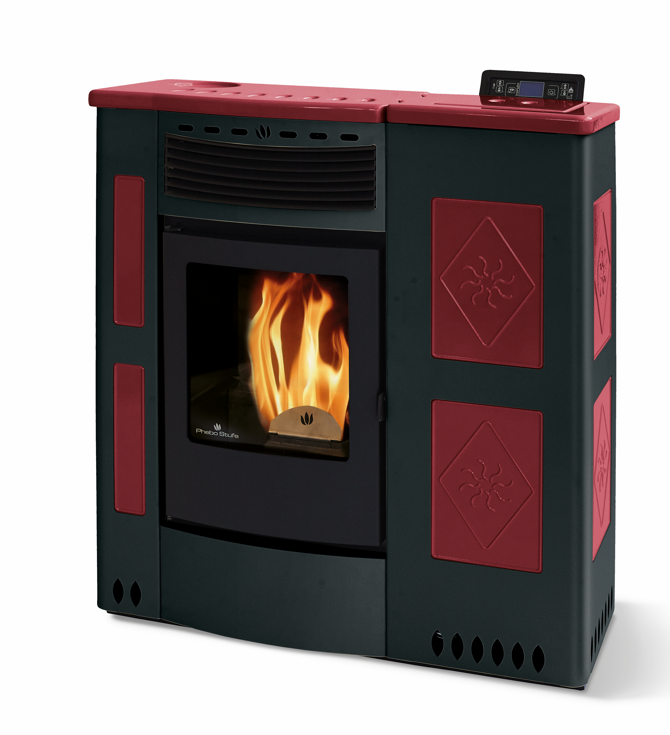 Poêle à granules extra-plat céramique - ORIGINE PHEBO Iris 11.5 kW