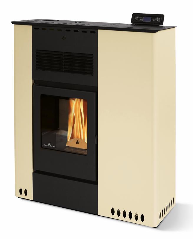 Poêle à granules extra plat - ORIGINE PHEBO Hera Maxi 11.5 kW