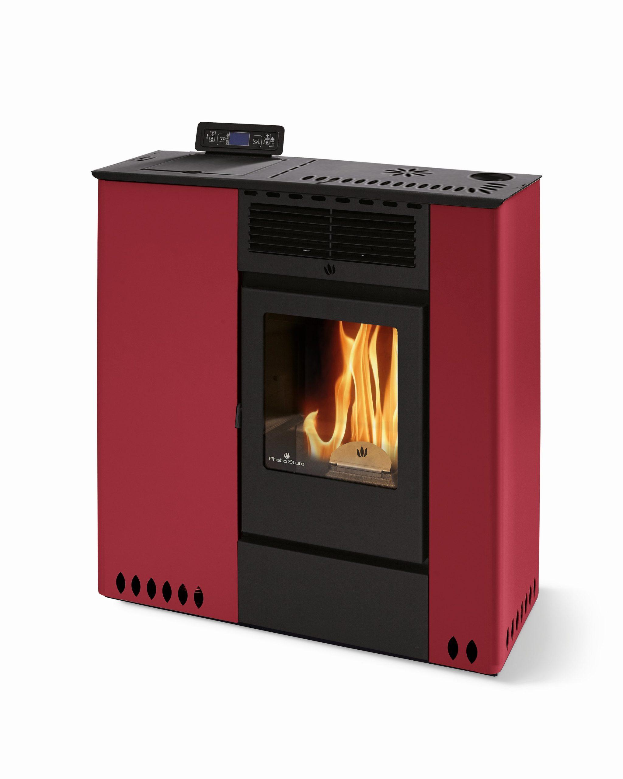 Poêle à granules extra plat - ORIGINE PHEBO Hera Reverse 11.5 kW
