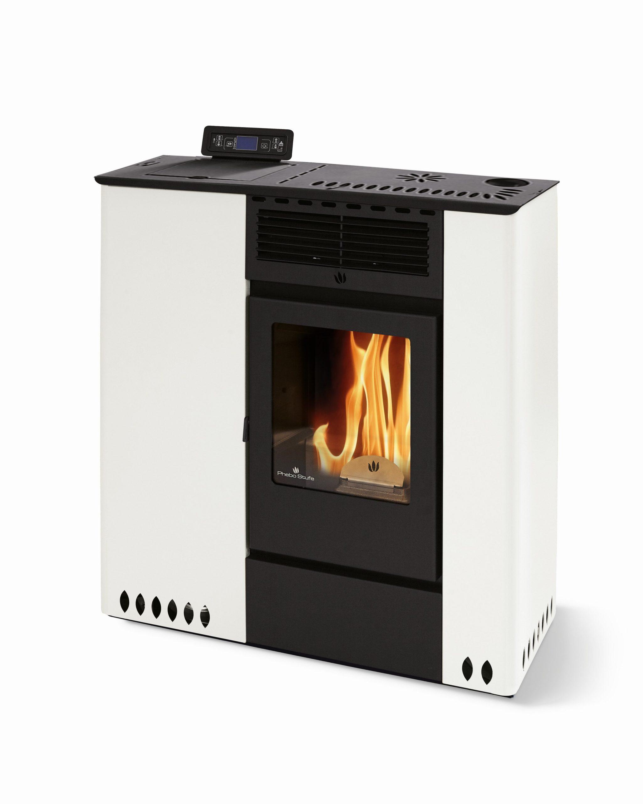 Poêle à granules extra plat - ORIGINE PHEBO Hera Reverse 11.5 kW