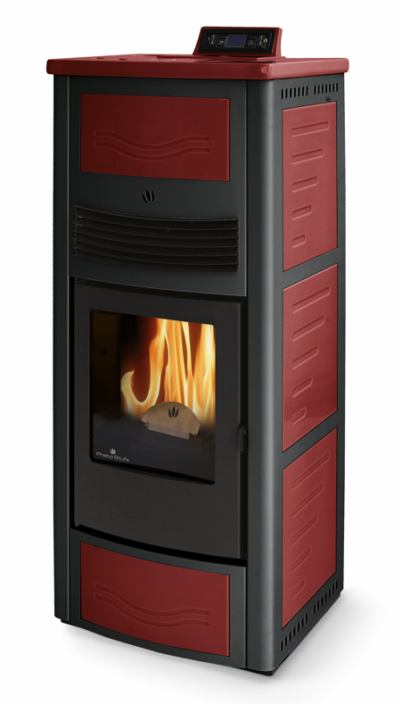 Poêle à granules en céramique - ORIGINE PHEBO Calipso Bicolore 12.7 kW