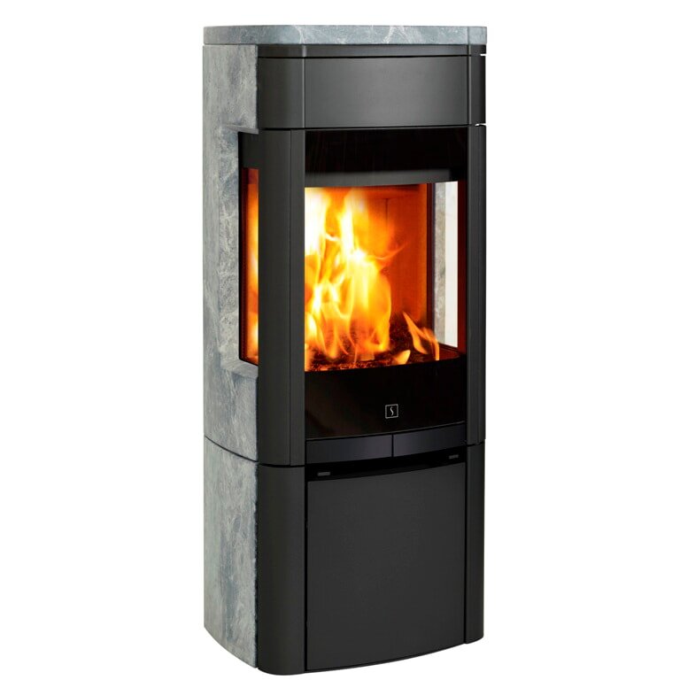 Poêle à bois SCAN 65-4 pierre ollaire et vitres latérales 6 kW