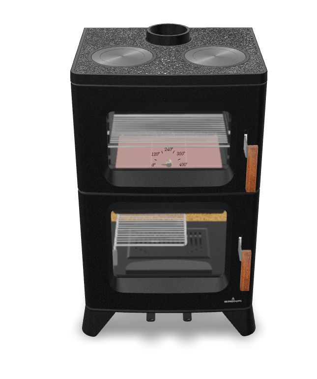 Cuisinière à bois raccordable - BRONPI Hilton-C 14 kW