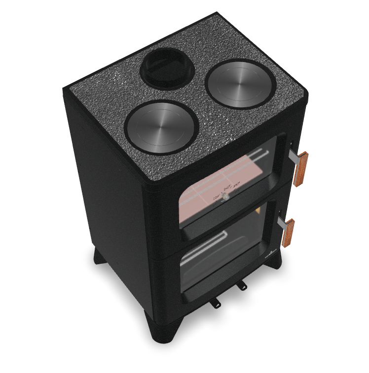 Cuisinière à bois raccordable - BRONPI Hilton-C 14 kW