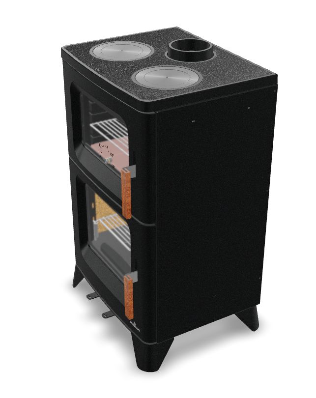 Cuisinière à bois raccordable - BRONPI Hilton-C 14 kW