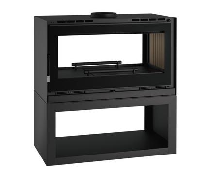 Poêle à bois 2 vitres - FIREMATIC Ottawa - L 13.5 kW