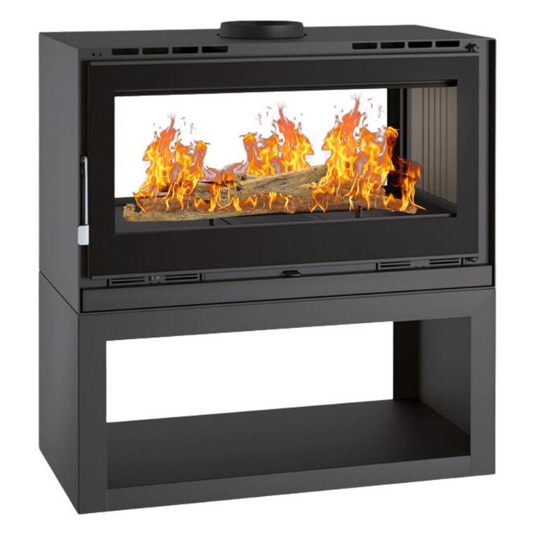 Poêle à bois 2 vitres - FIREMATIC Ottawa - L 13.5 kW