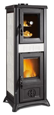 Poêle à bois avec four - LA NORDICA Gemma Forno 5.0 Ceramica Bordeaux 7.3 kW
