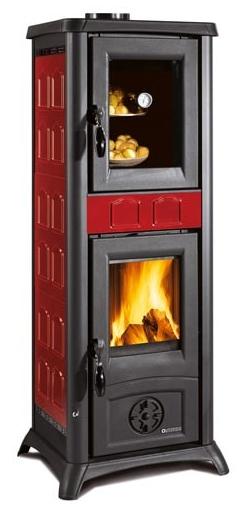 Poêle à bois avec four - LA NORDICA Gemma Forno 5.0 Ceramica Bordeaux 7.3 kW