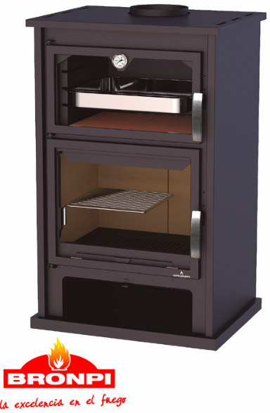 Poêle à bois raccordable avec four - BRONPI Suiza 14 kW