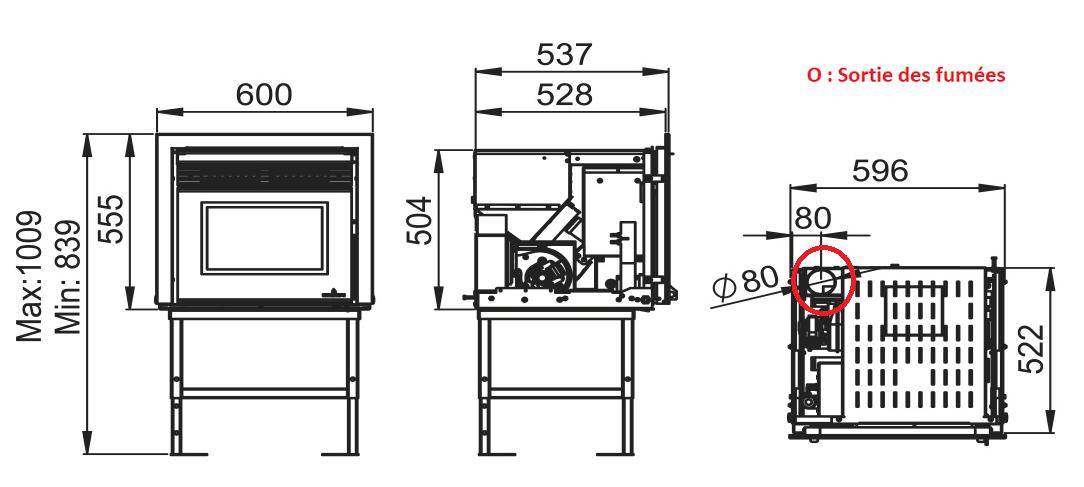 Insert à granules ventilé - BRONPI Tavira 6 kW