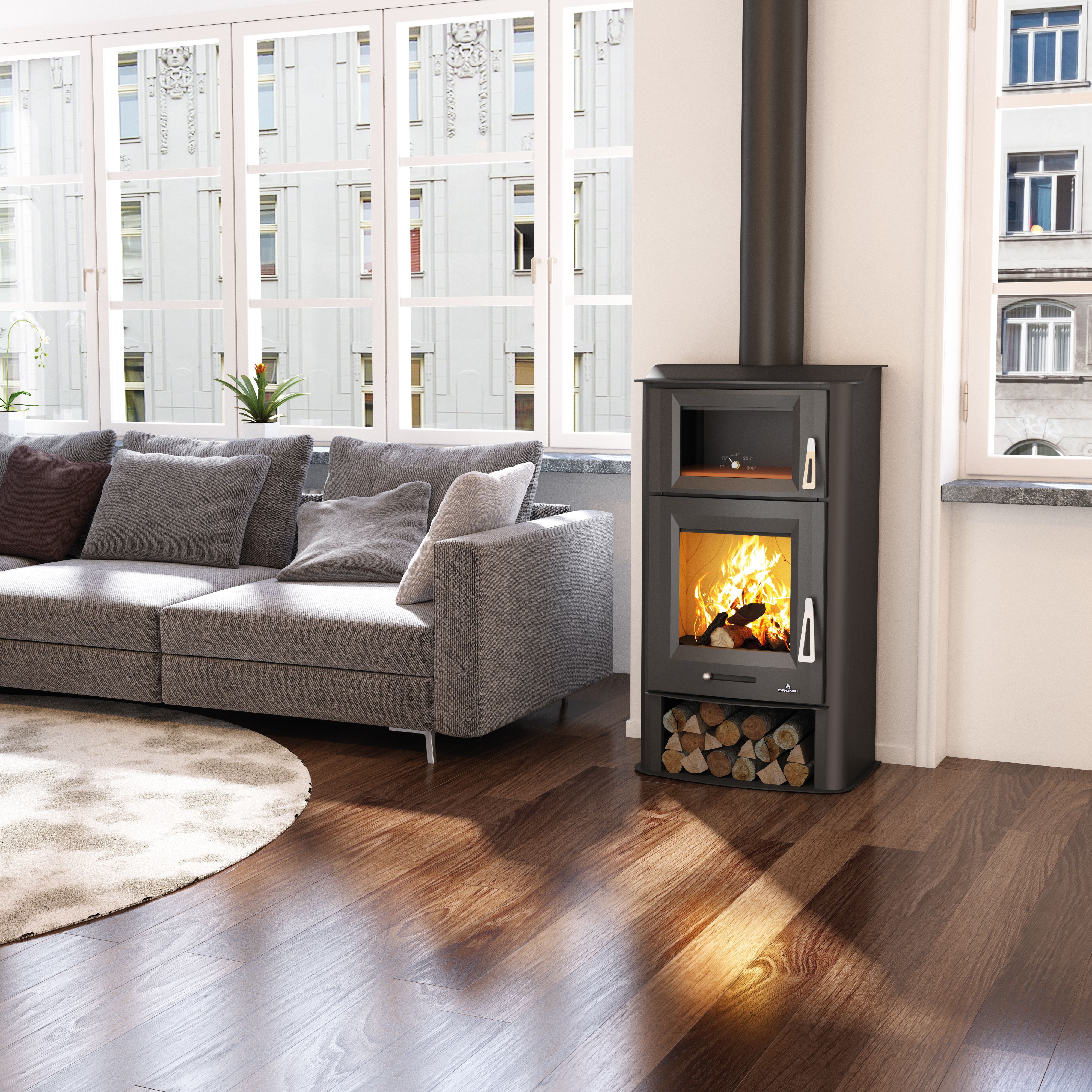 Poêle à bois avec four - BRONPI Tudela 12 kW