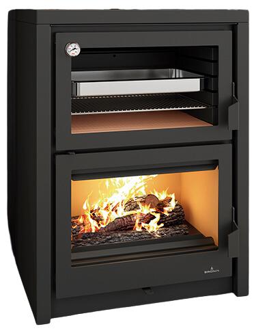 Poêle à bois raccordable avec four - BRONPI Vulcano 14 kW