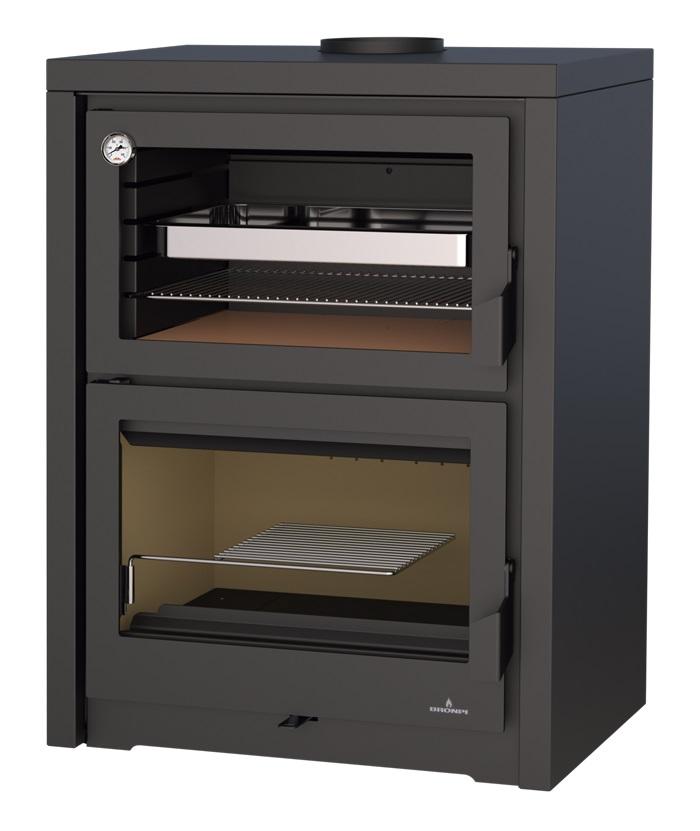 Poêle à bois raccordable avec four - BRONPI Vulcano 14 kW