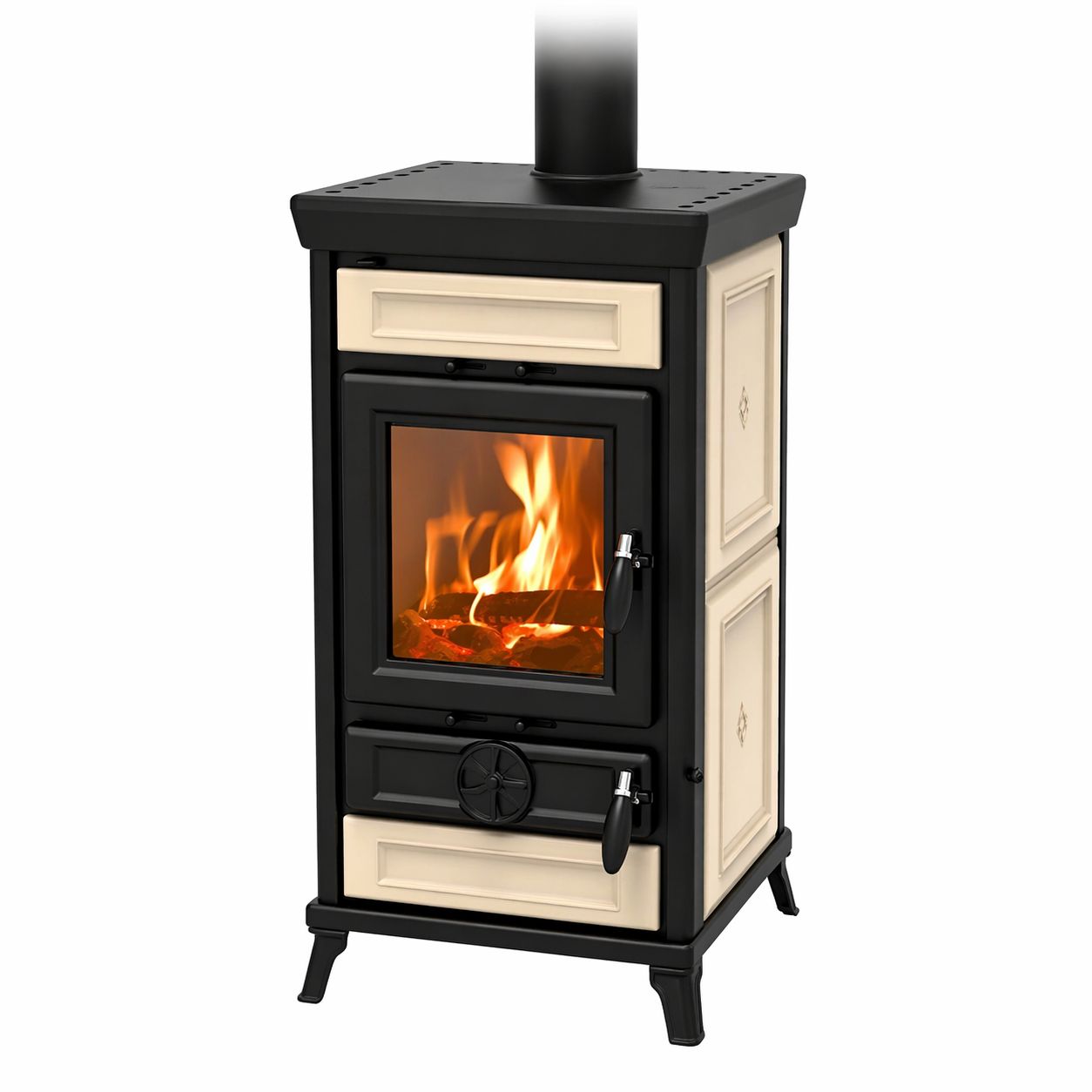 Poêle à bois en céramique - THERMOROSSI Ilaria Evo6 Maiolica 11.4 kW