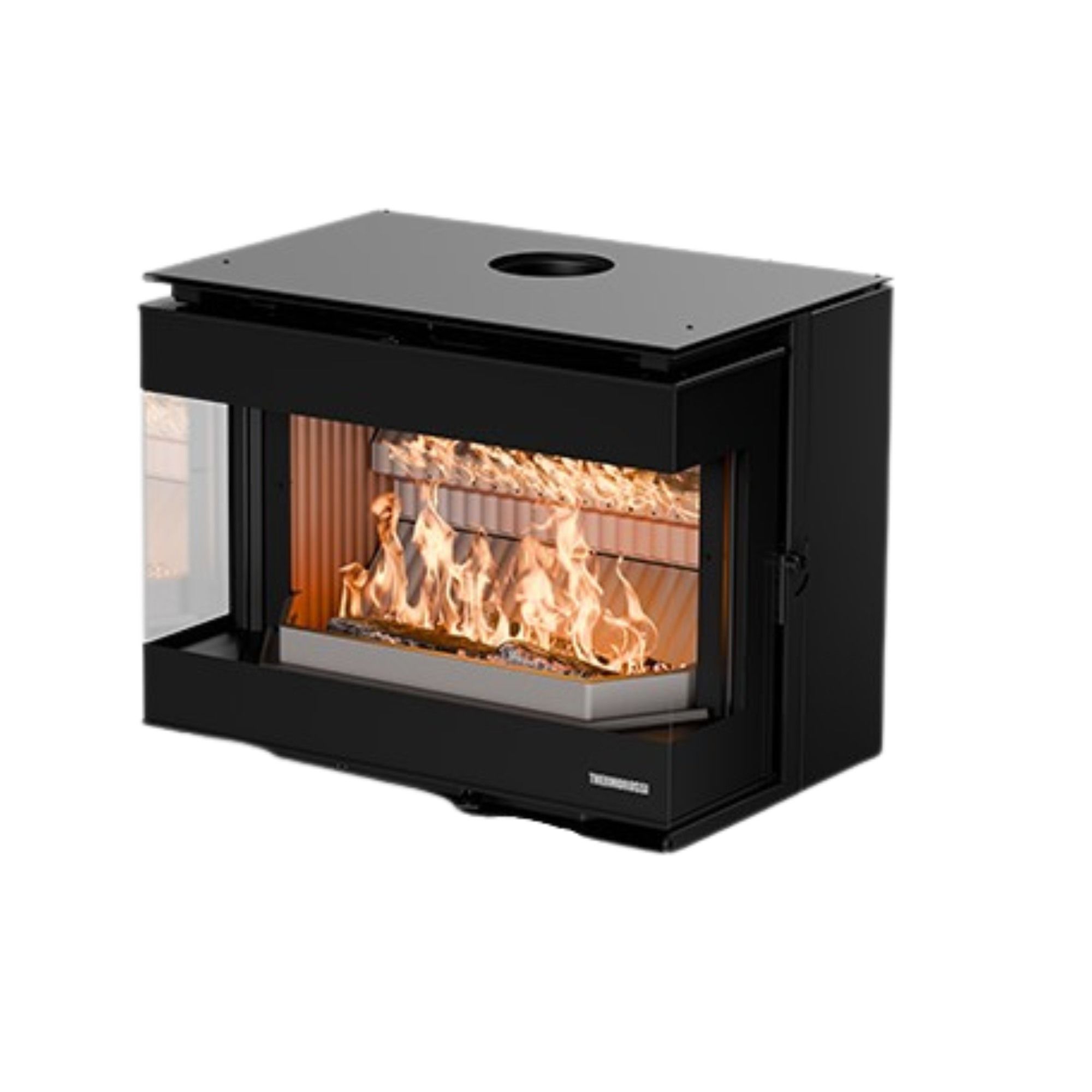 Insert à bois d'angle - THERMOROSSI Panorama Angolare DX 10.6 kW