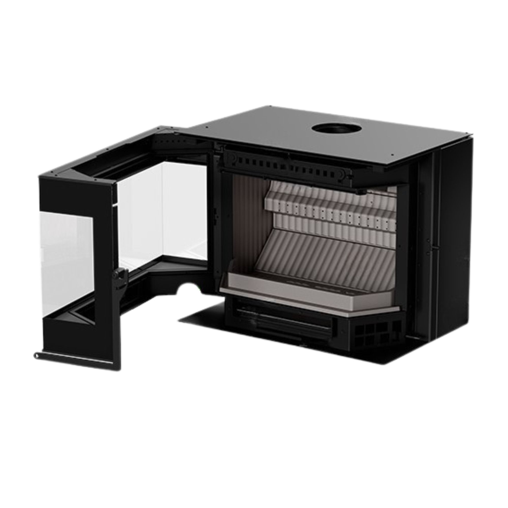 Insert à bois d'angle - THERMOROSSI Panorama Angolare DX 10.6 kW